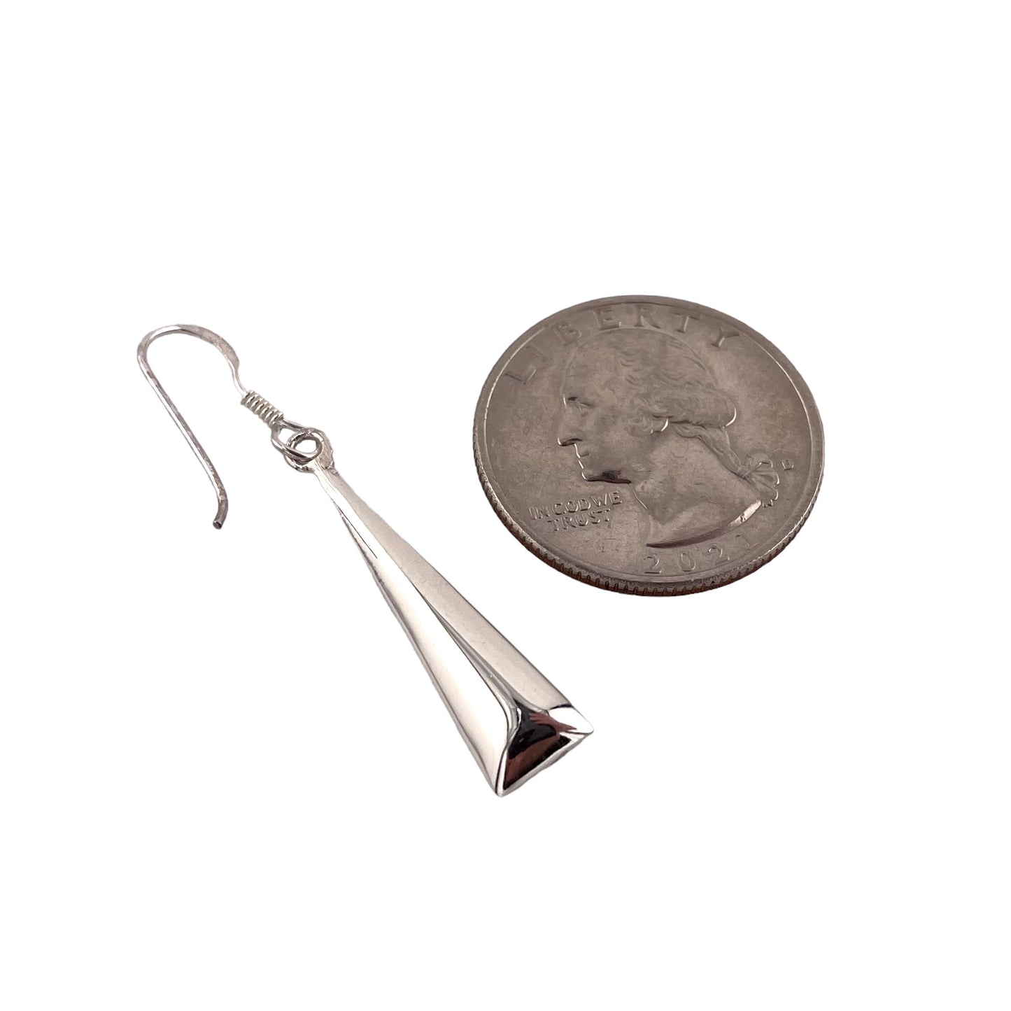 Graduated Stick Dangle Earrings Sterling Silver