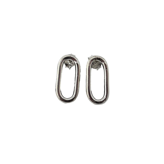 Oval Post Earrings Sterling Silver