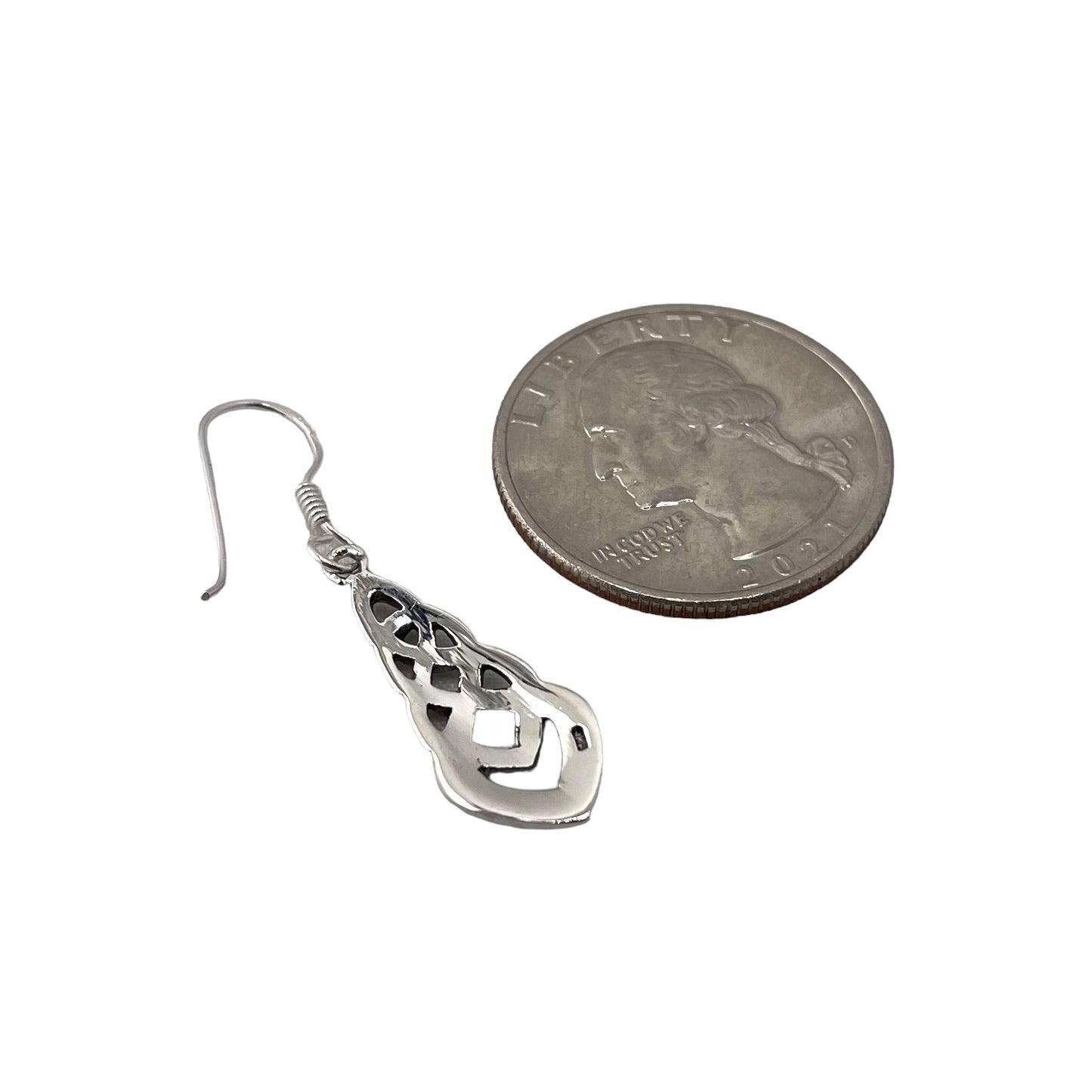 Braided Dangle Earrings Sterling Silver