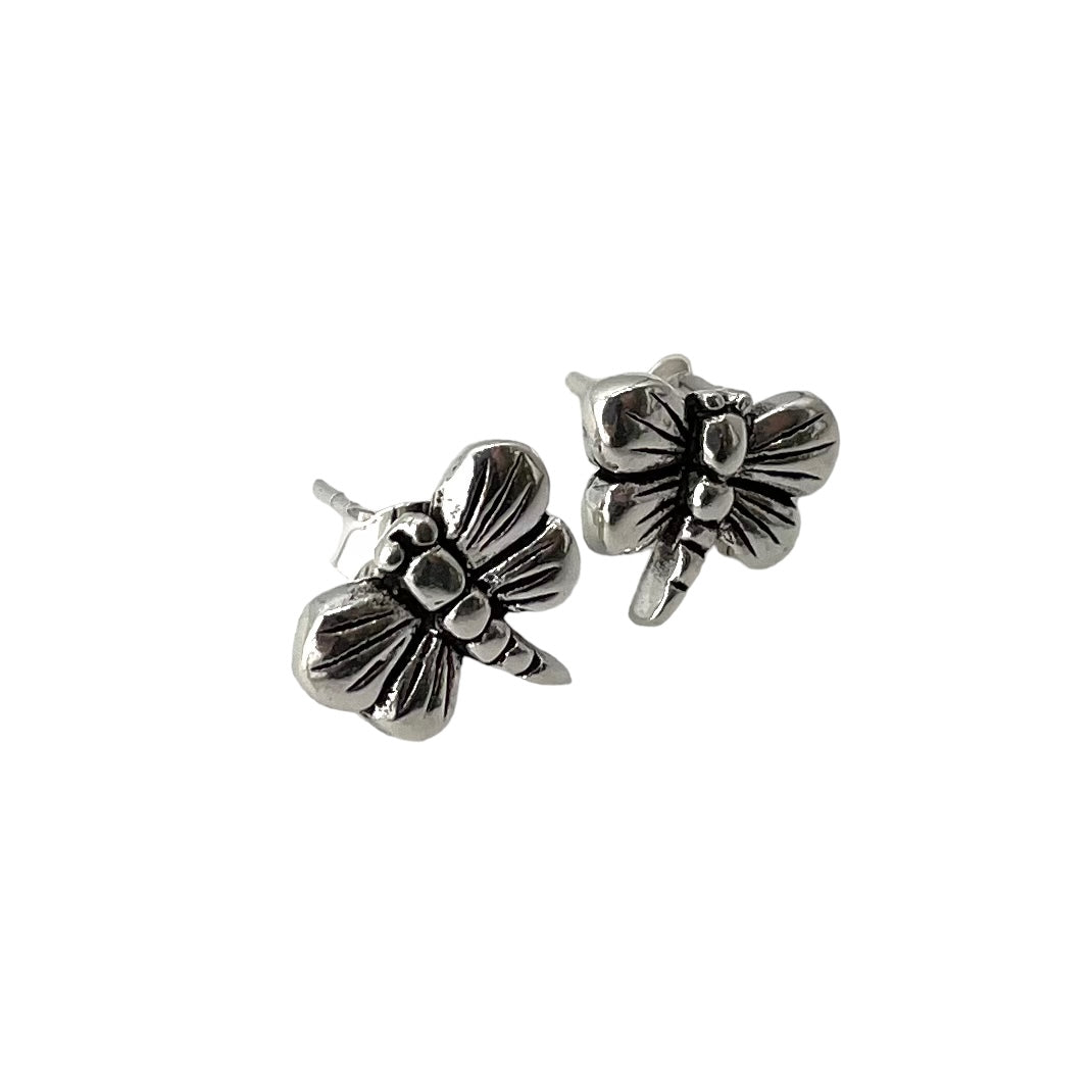 Dragonfly Post Earrings Sterling Silver