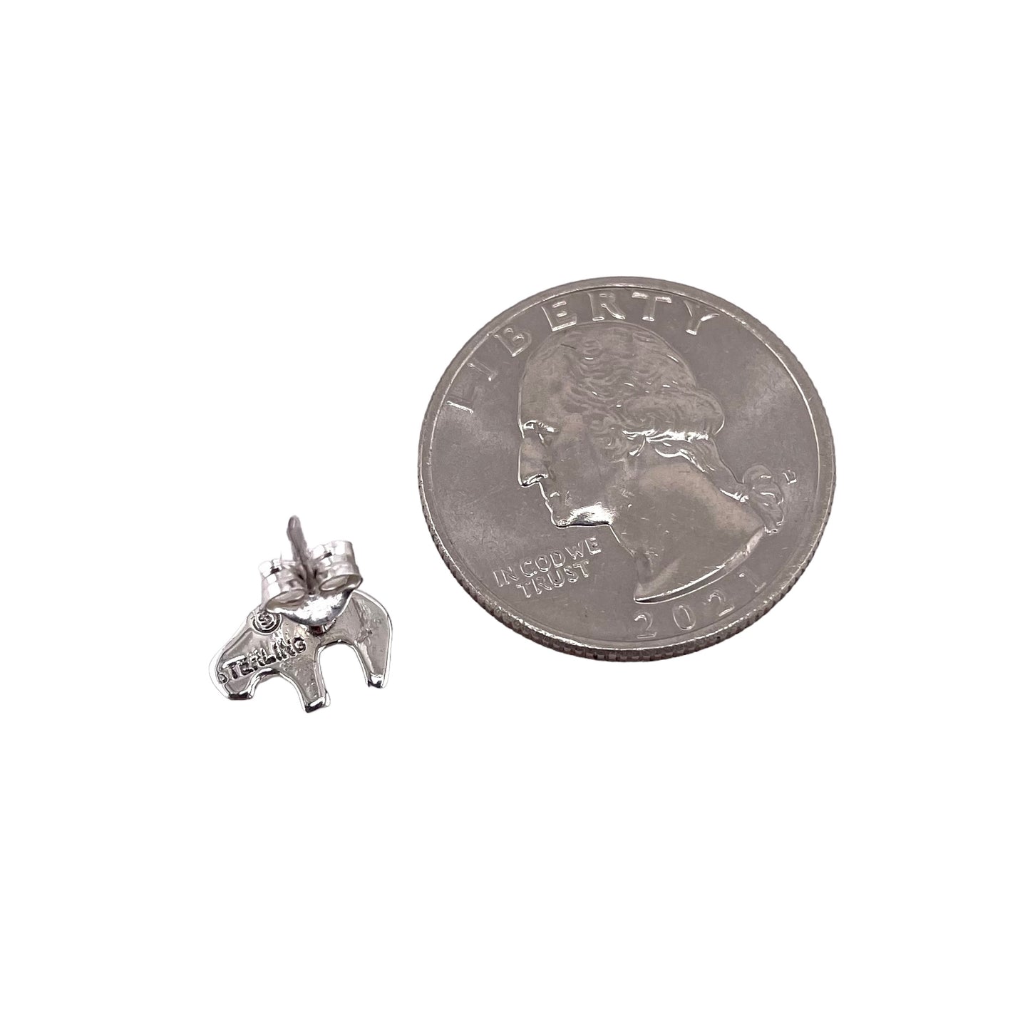 Buffalo Stud Earrings Sterling Silver