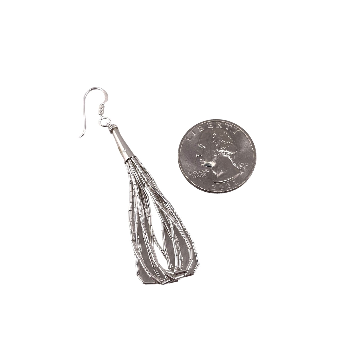 Liquid Silver 7-Strand Earrings Sterling Silver