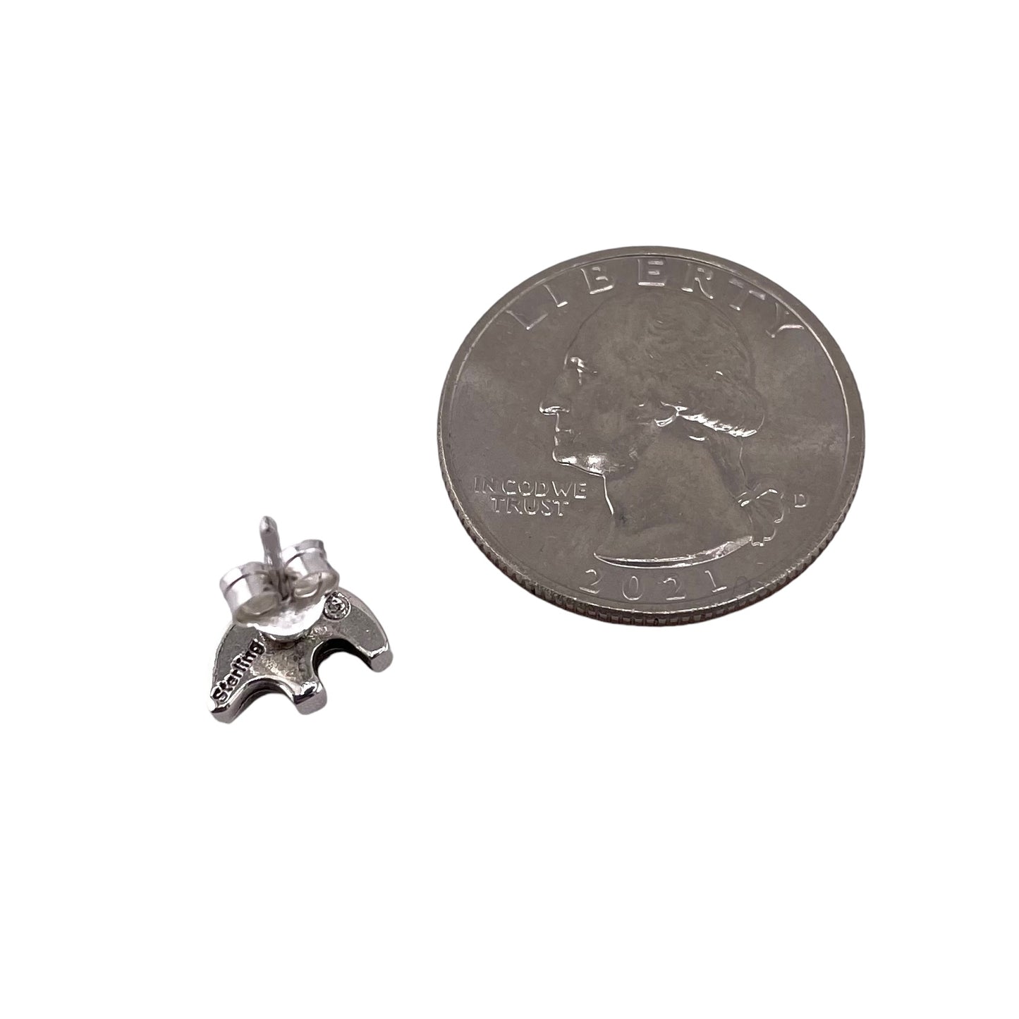 Southwestern Bear Earrings Sterling Silver