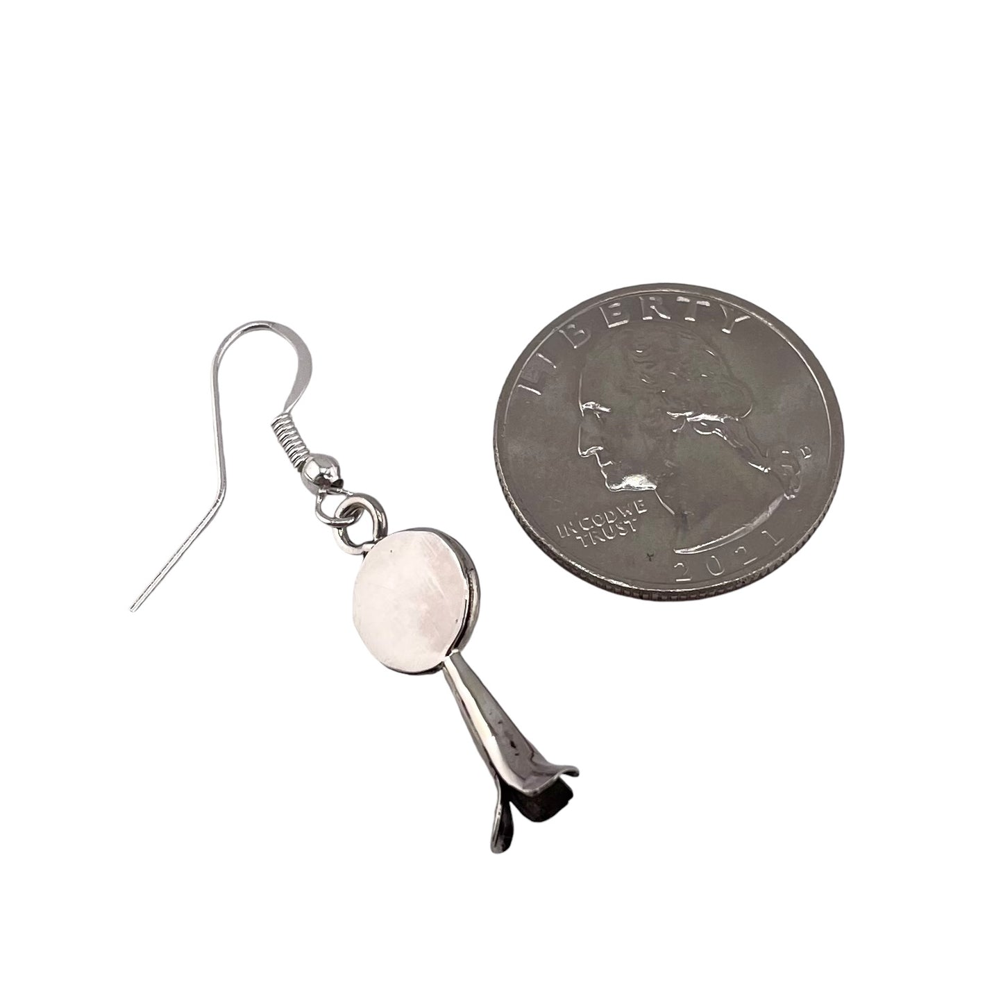 Turquoise Blossom Navajo Dangle Earrings Sterling Silver