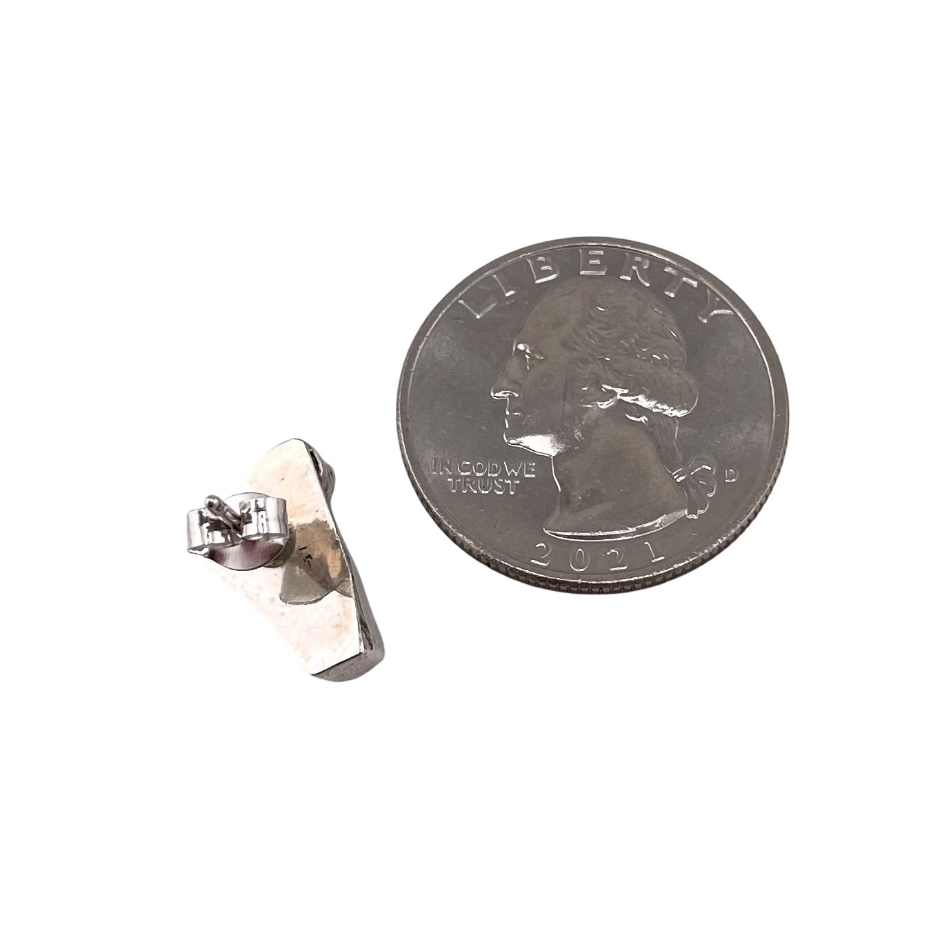 Turquoise & Coral Flower Navajo Earrings Sterling Silver