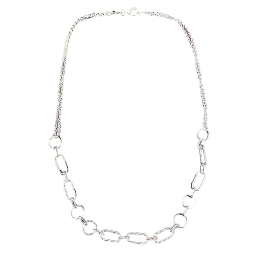 Sterling Silver Fancy Chain Link Necklace