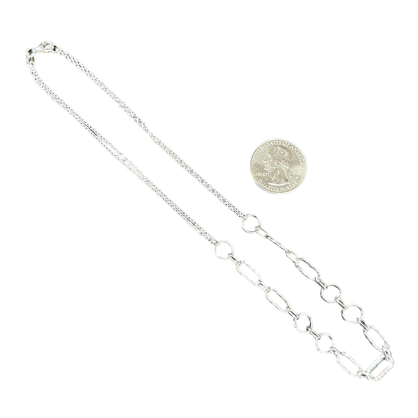 Sterling Silver Fancy Chain Link Necklace