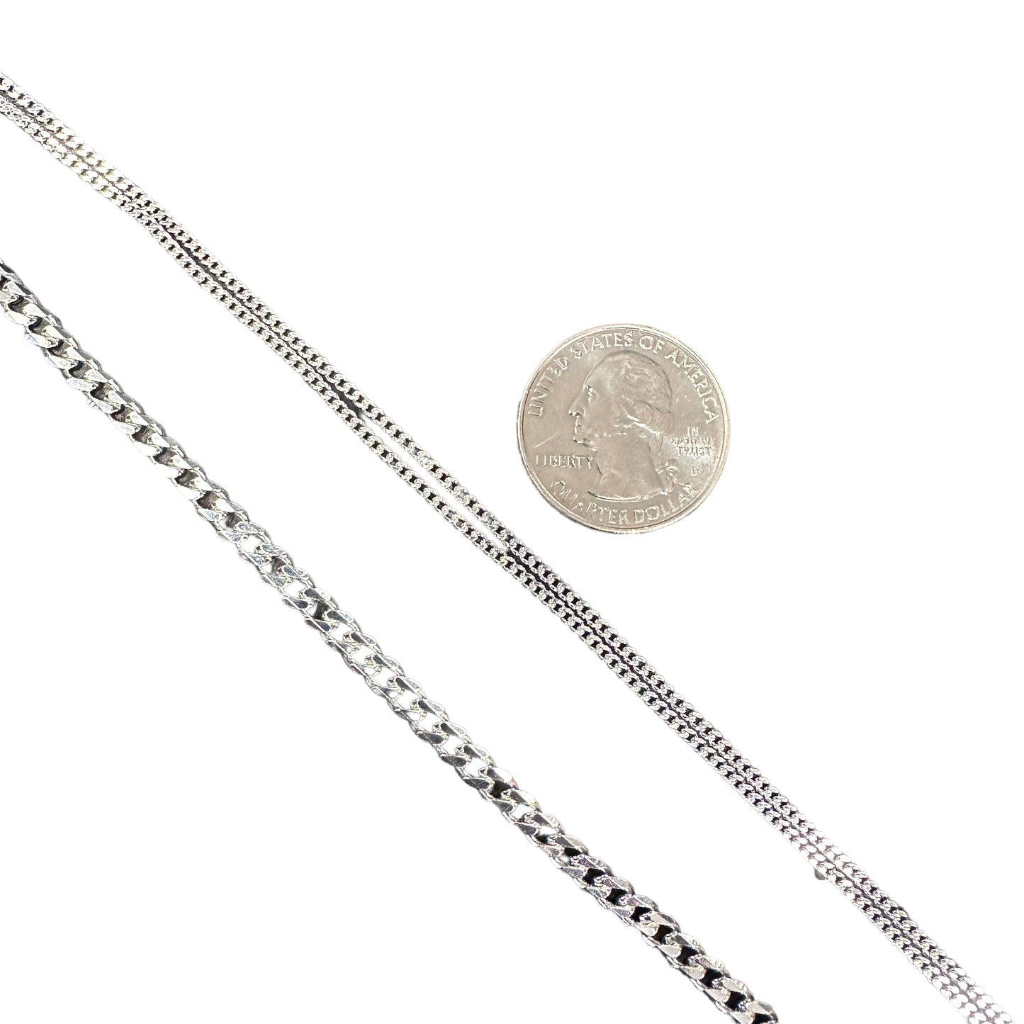 Sterling Silver Fancy Curb Chain Link Necklace