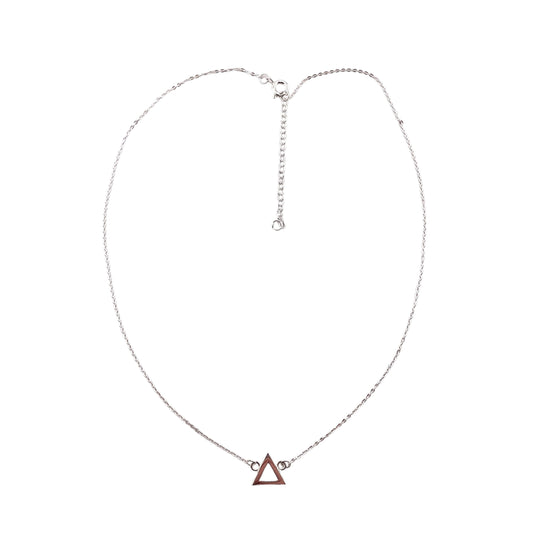 Triangle Chain Necklace 17" Sterling Silver