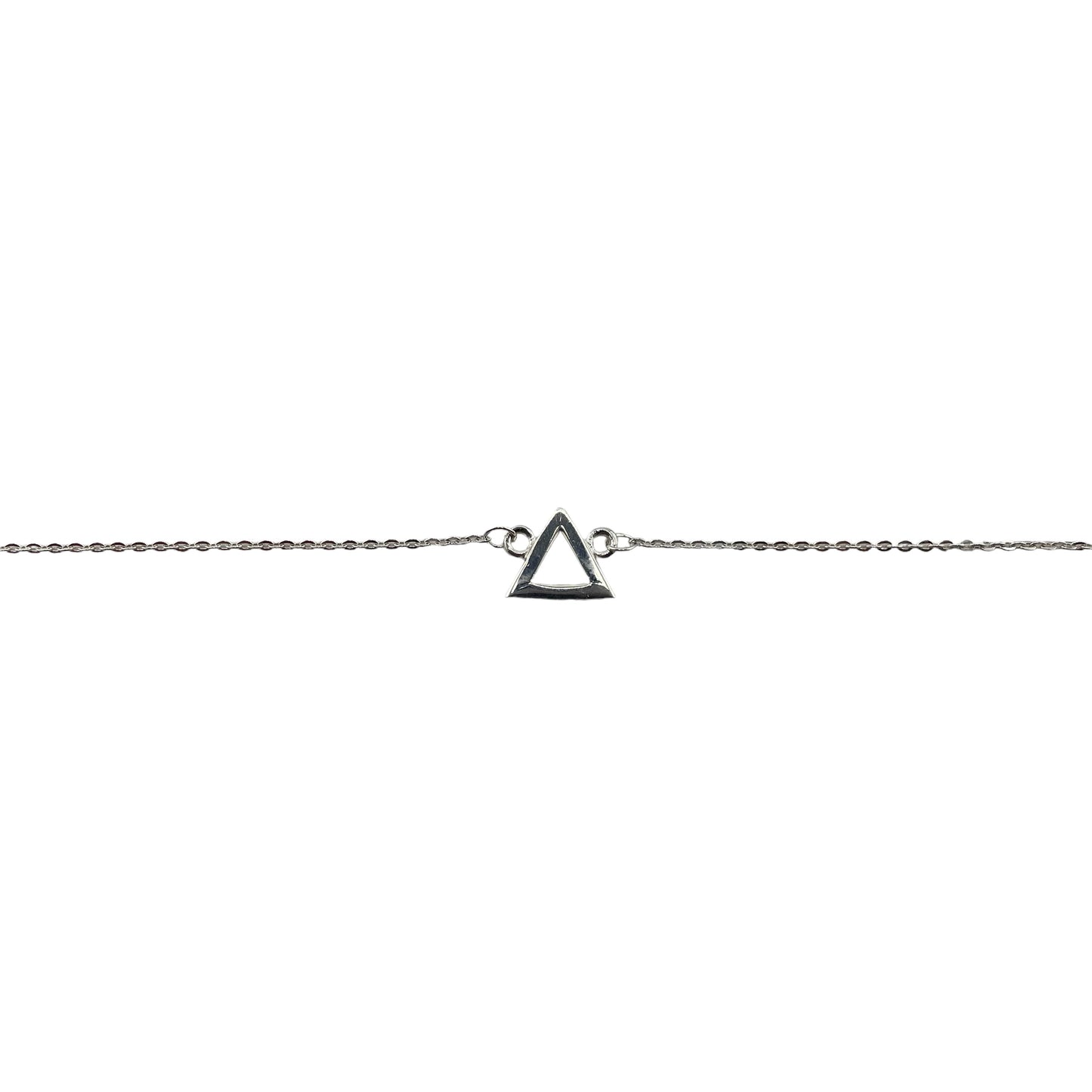 Triangle Chain Necklace 17" Sterling Silver