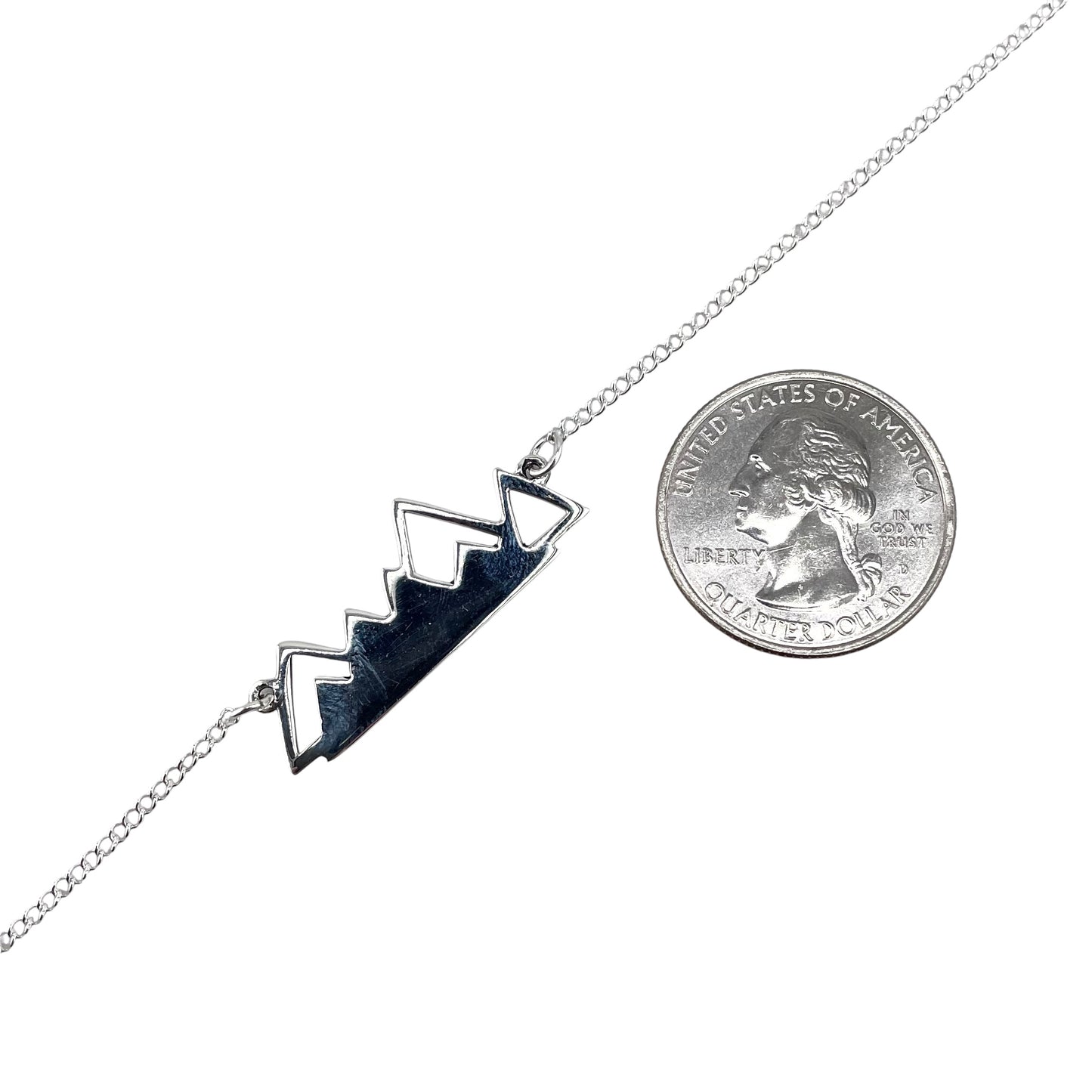Mountain Chain 18" Necklace Sterling Silver