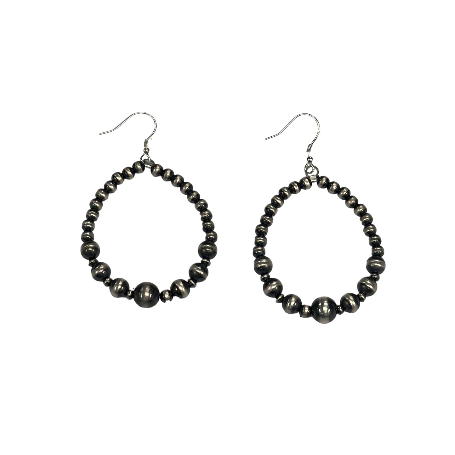 Desert Pearl Mixed Bead Dangle Earrings Sterling Silver