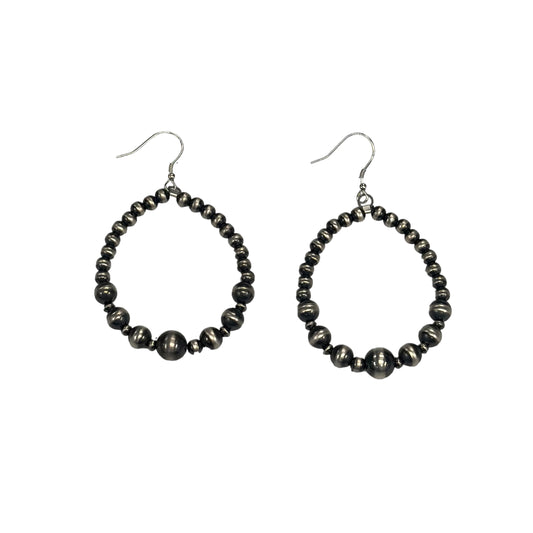 Desert Pearl Mixed Bead Dangle Earrings Sterling Silver