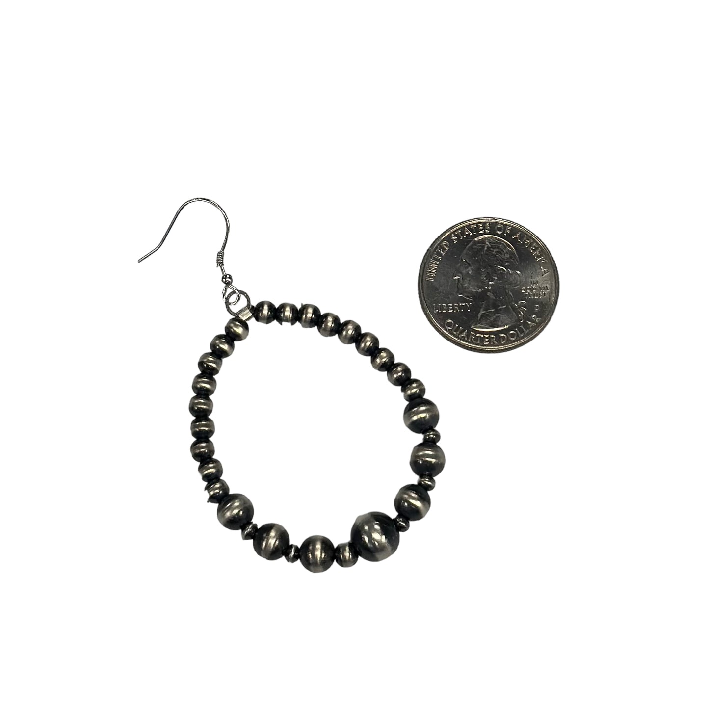 Desert Pearl Mixed Bead Dangle Earrings Sterling Silver