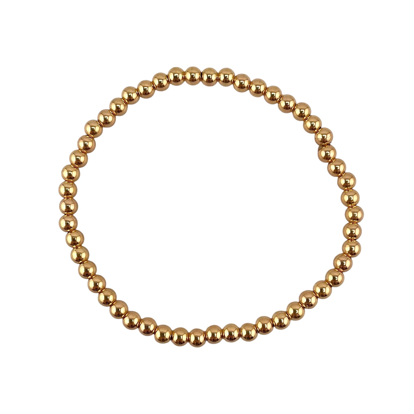 Desert Pearl 12K Gold Filled Bead Stretch Bracelet