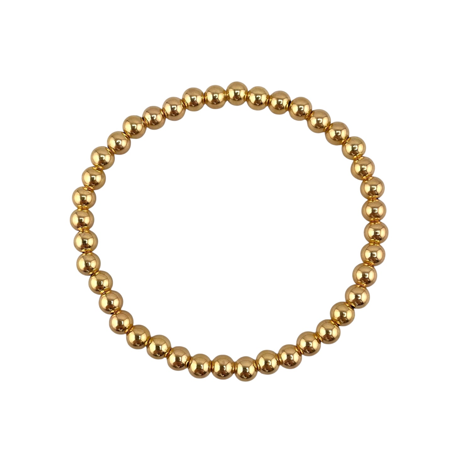 Desert Pearl 12K Gold Filled Bead Stretch Bracelet
