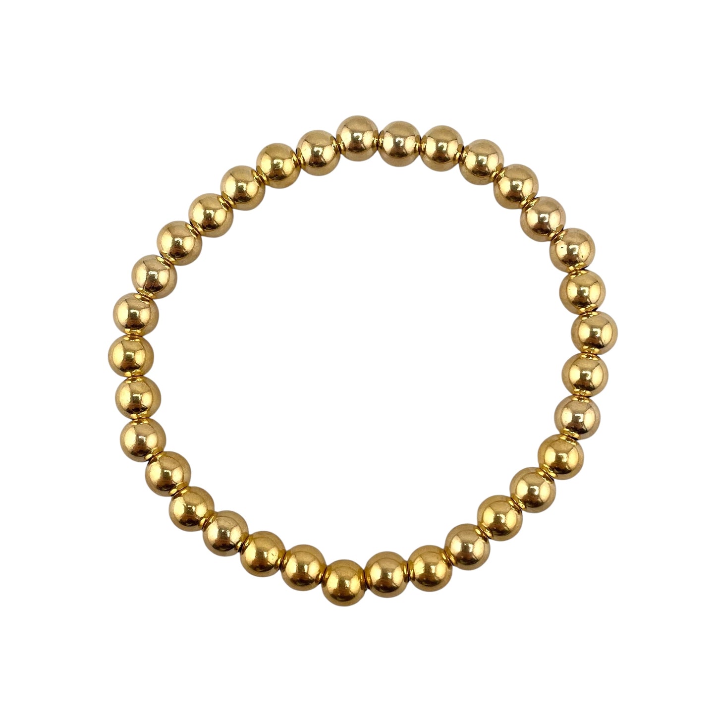 Desert Pearl 12K Gold Filled Bead Stretch Bracelet