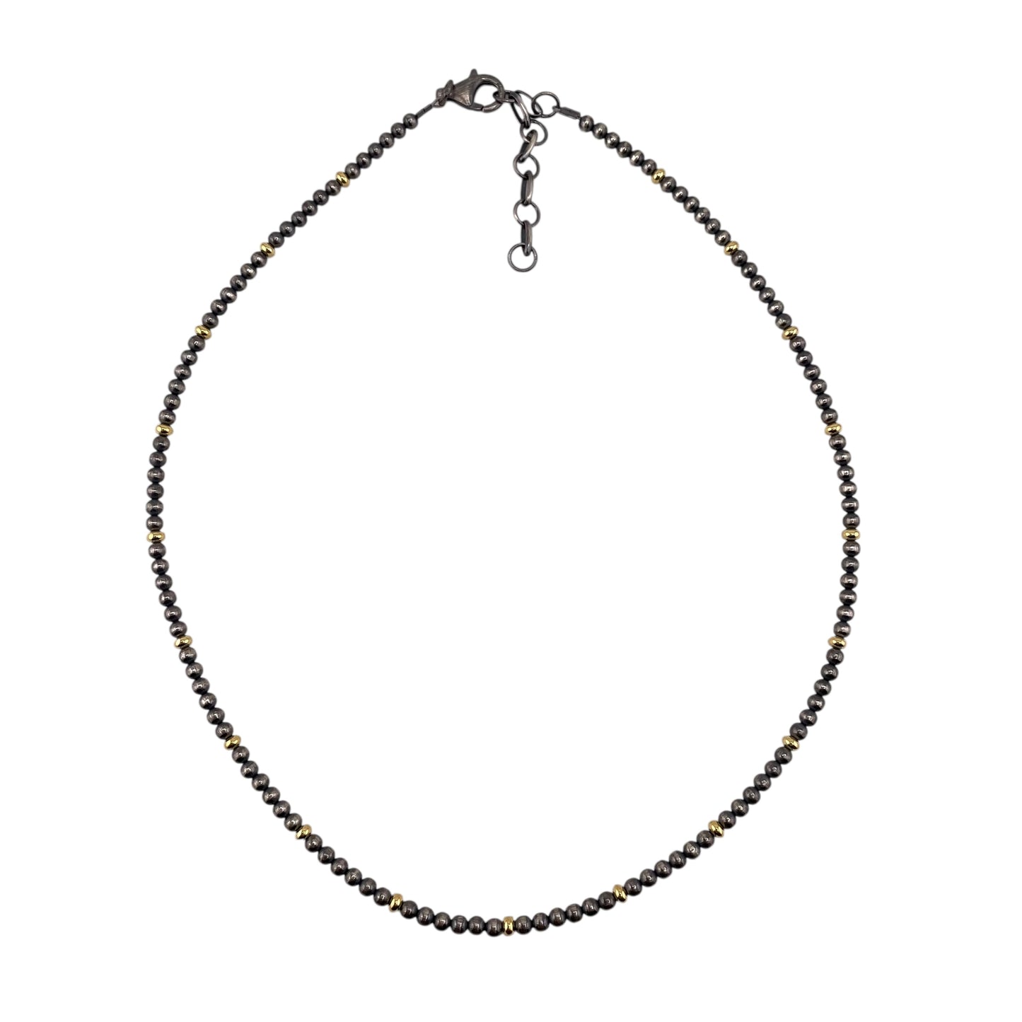 Desert Pearl Bead Necklace Sterling Silver & 12K Gold Filled