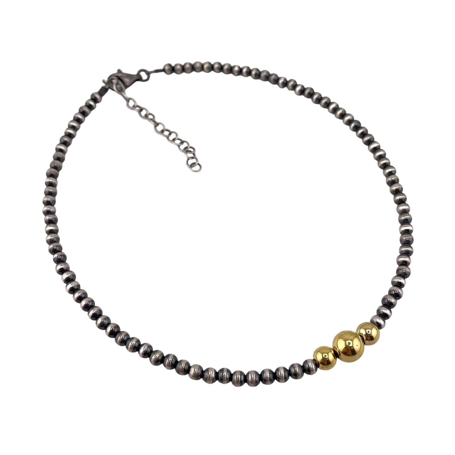 Desert Pearl Mix Bead Necklace Sterling Silver & 12K Gold Filled