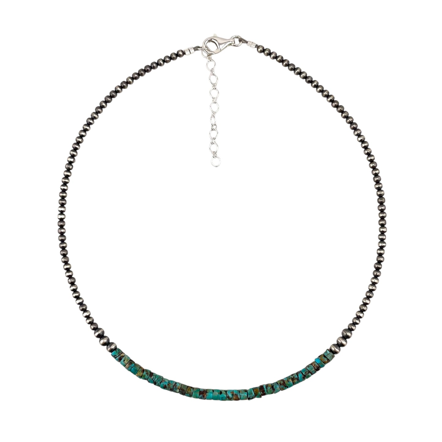 Turquoise Desert Pearl Necklace Sterling Silver