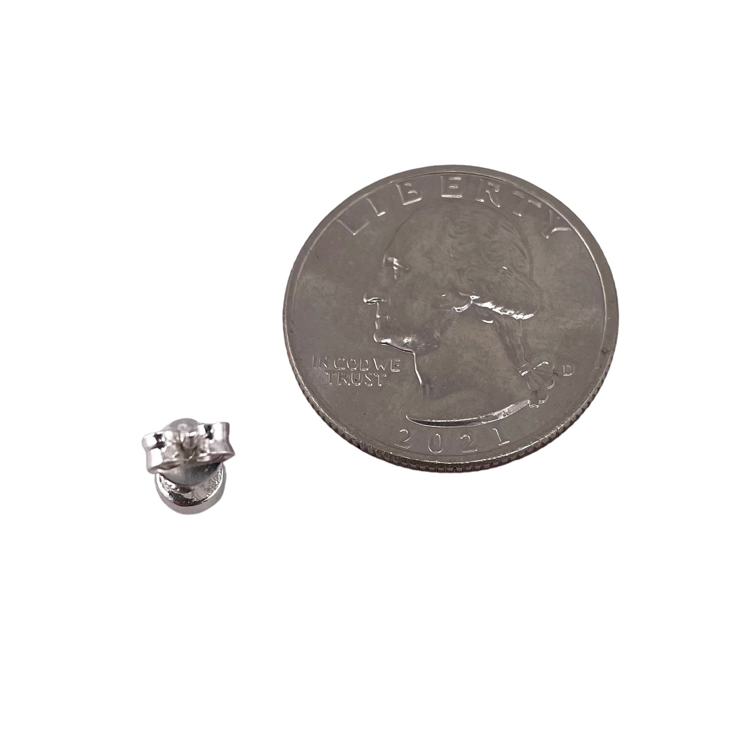 Blue Lab Opal 5mm Round Stud Earrings Sterling Silver