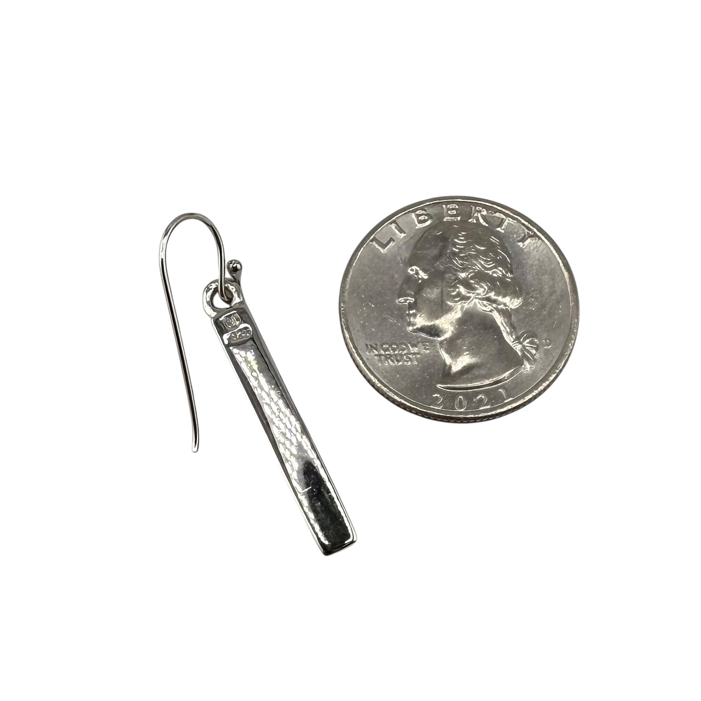 White Lab Opal Rectangle Dangle Earrings Sterling Silver
