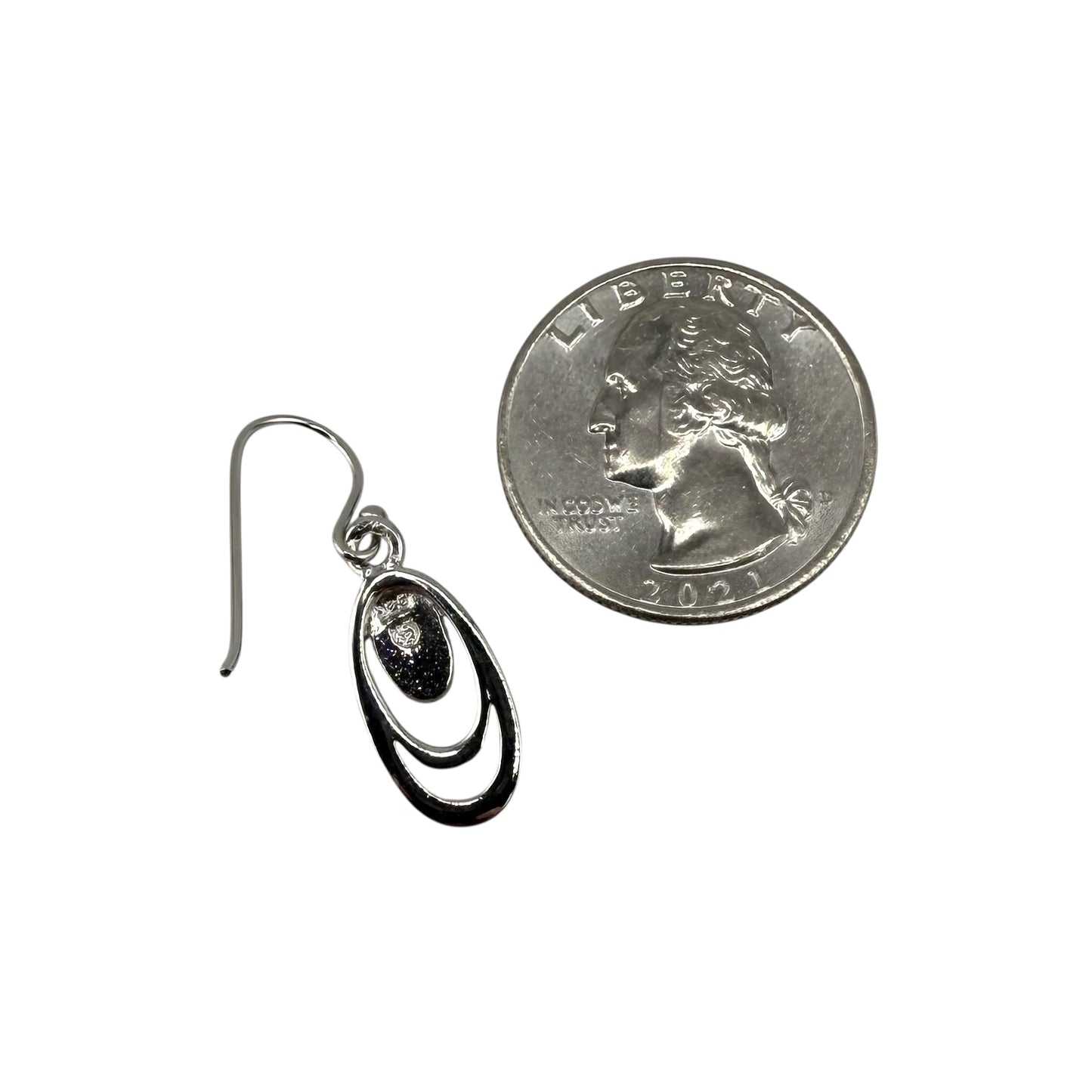 Pink Lab Opal Oval Dangle Earrings Sterling Silver