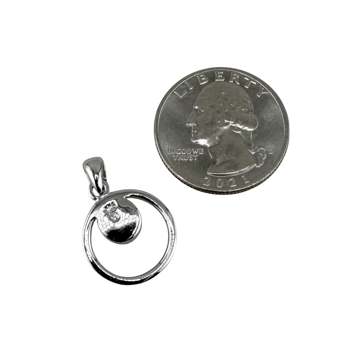 Pink Lab Opal Circle Pendant Sterling Silver