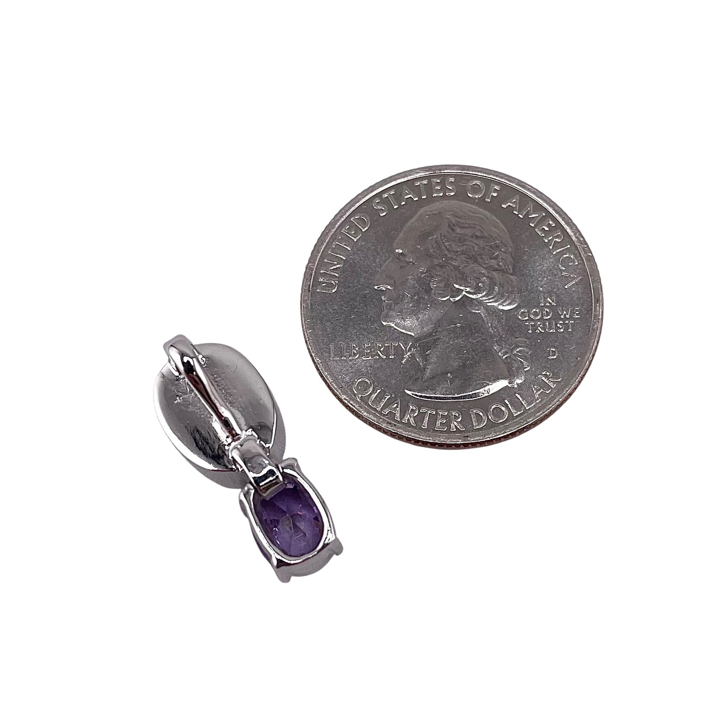 Blue Lab Opal Hidden Bail Stacked Oval Pendant Sterling Silver