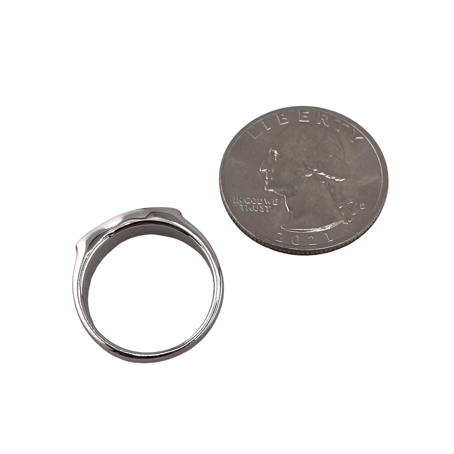 White Lab Opal Wavey Bar Ring Sterling Silver