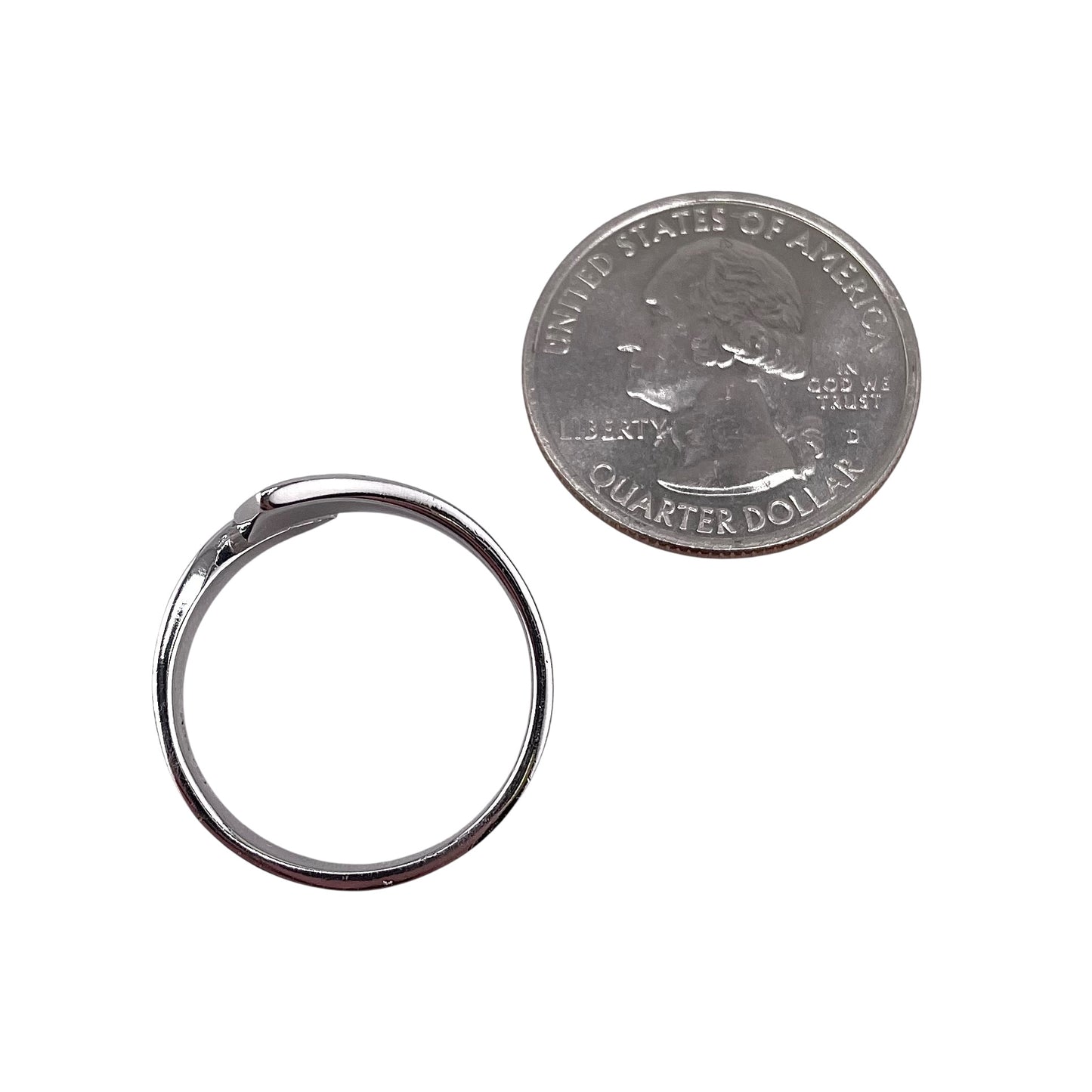 White Lab Opal Curve Ring Sterling Silver