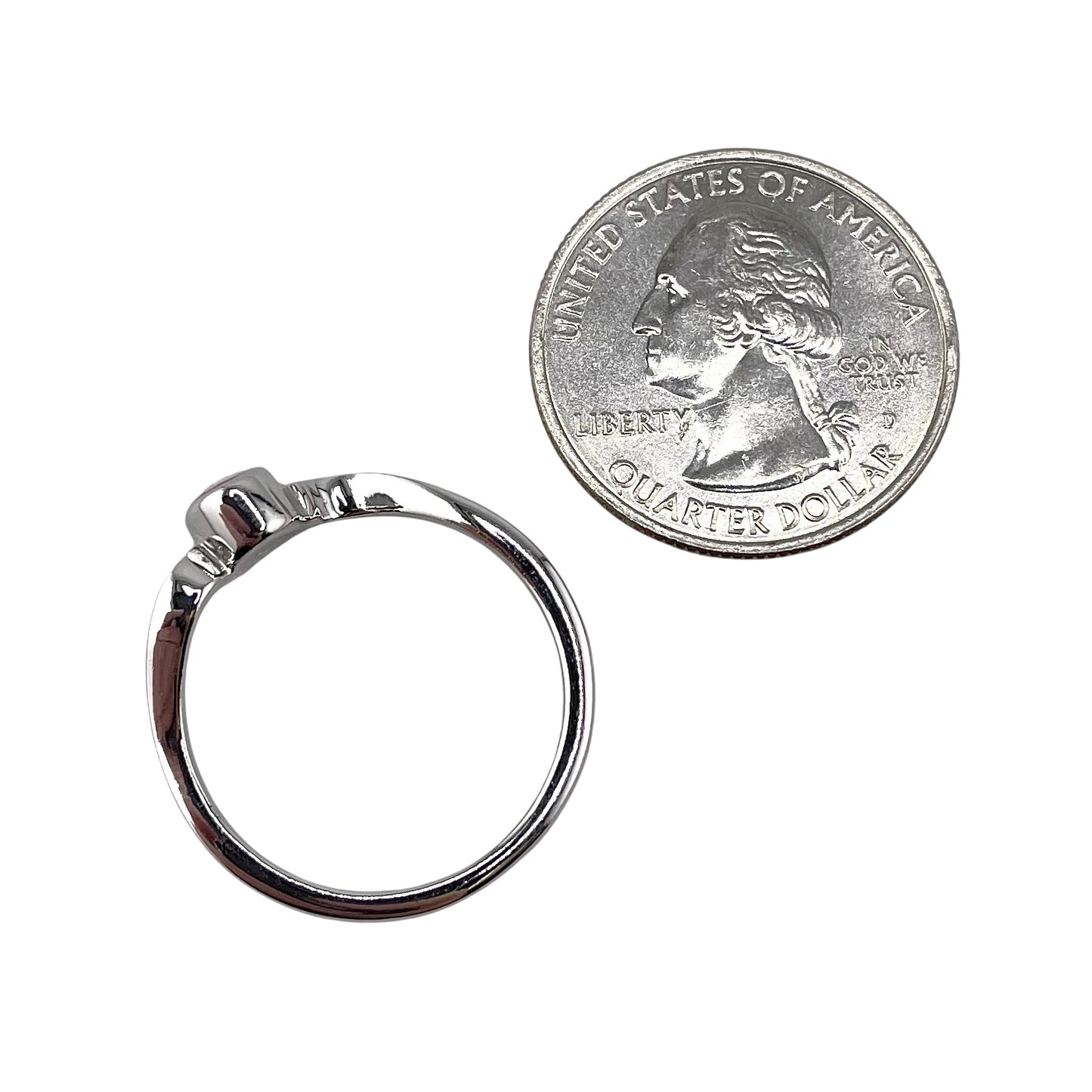 Pink Lab Oval Opal Wave Band Ring Sterling Silver