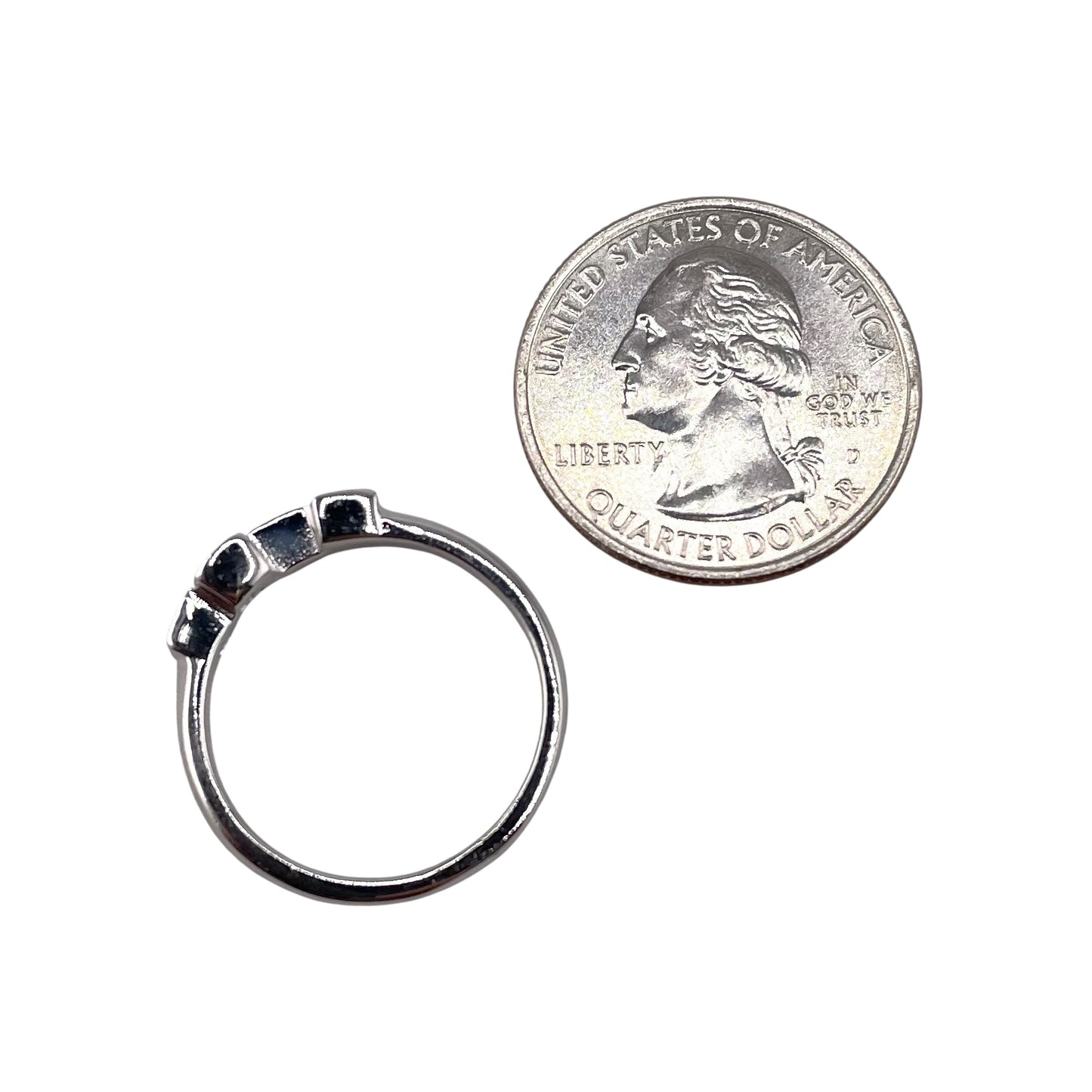 Blue Lab Opal Stacked Square Ring Sterling Silver