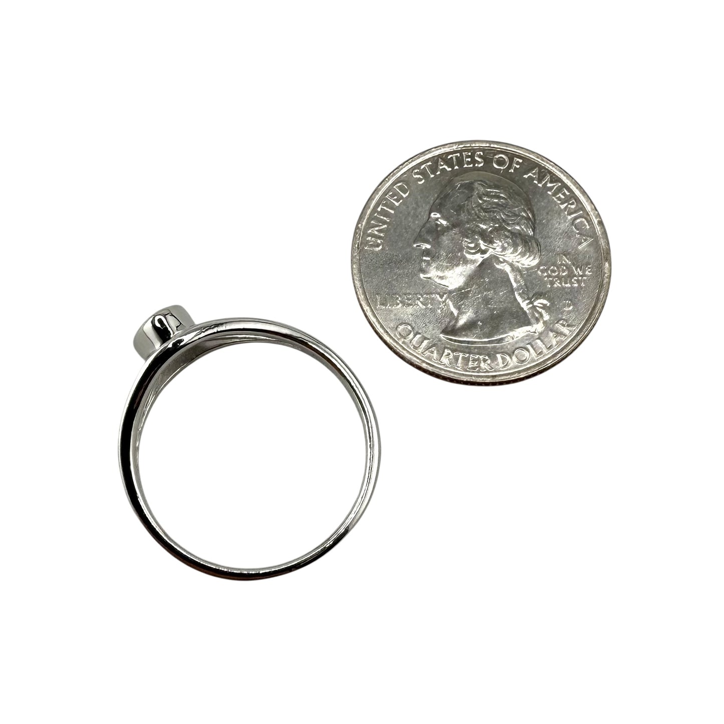 White Lab Opal Oval Ring Sterling Silver