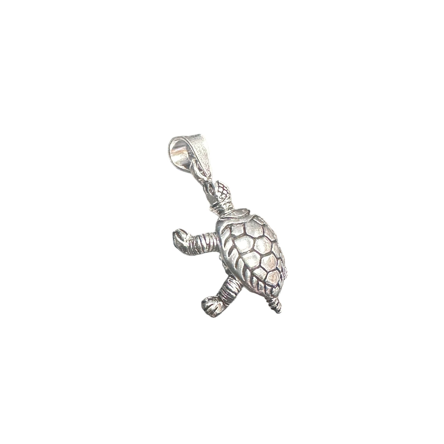 Turtle Charm Pendant Sterling Silver