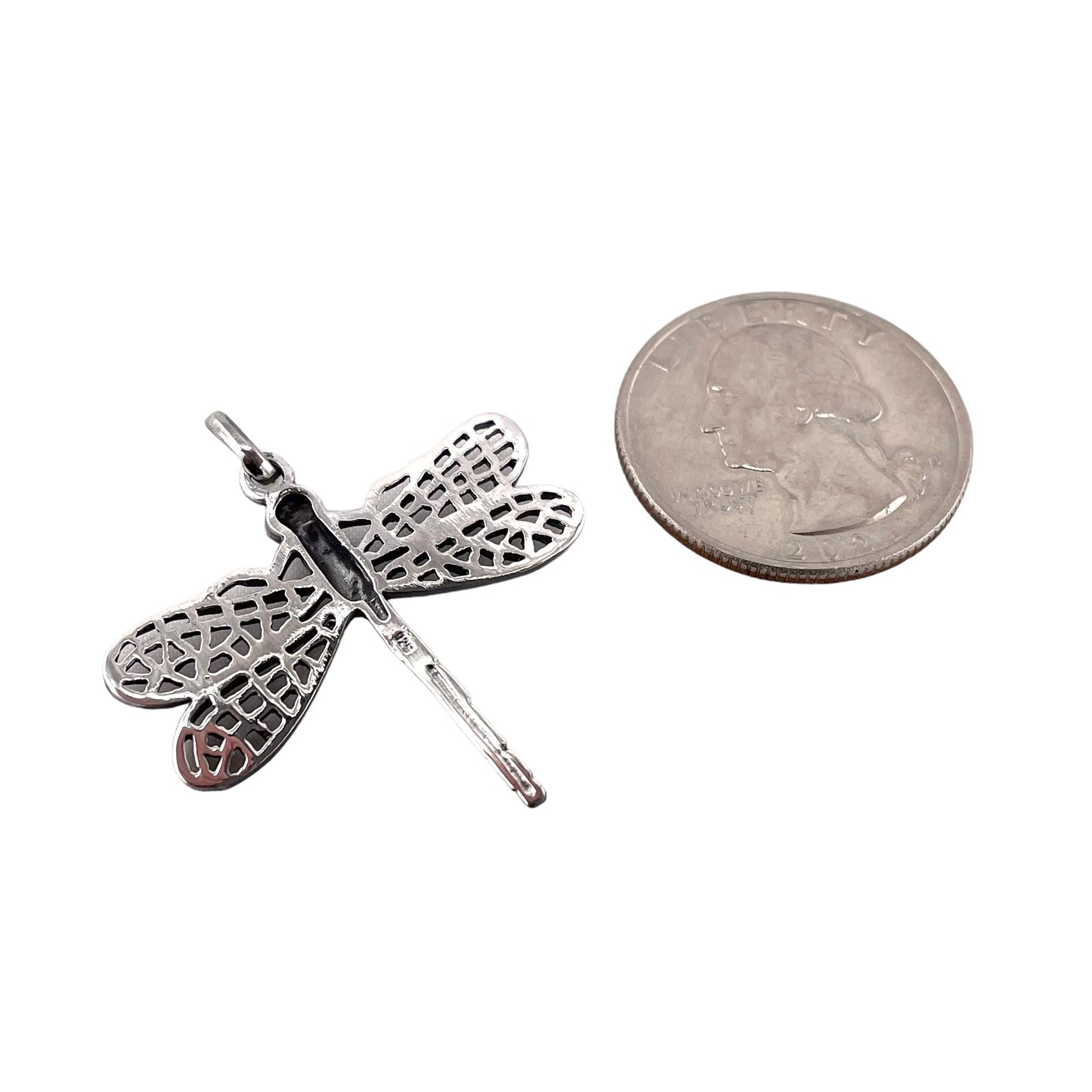 Dragonfly Pendant Sterling Silver