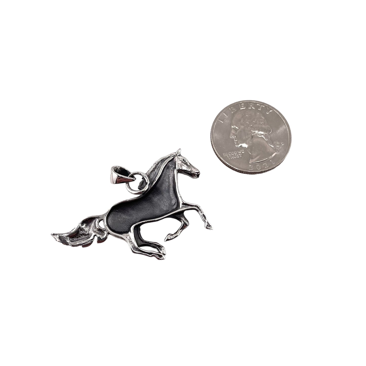 Running Horse Pendant Sterling Silver