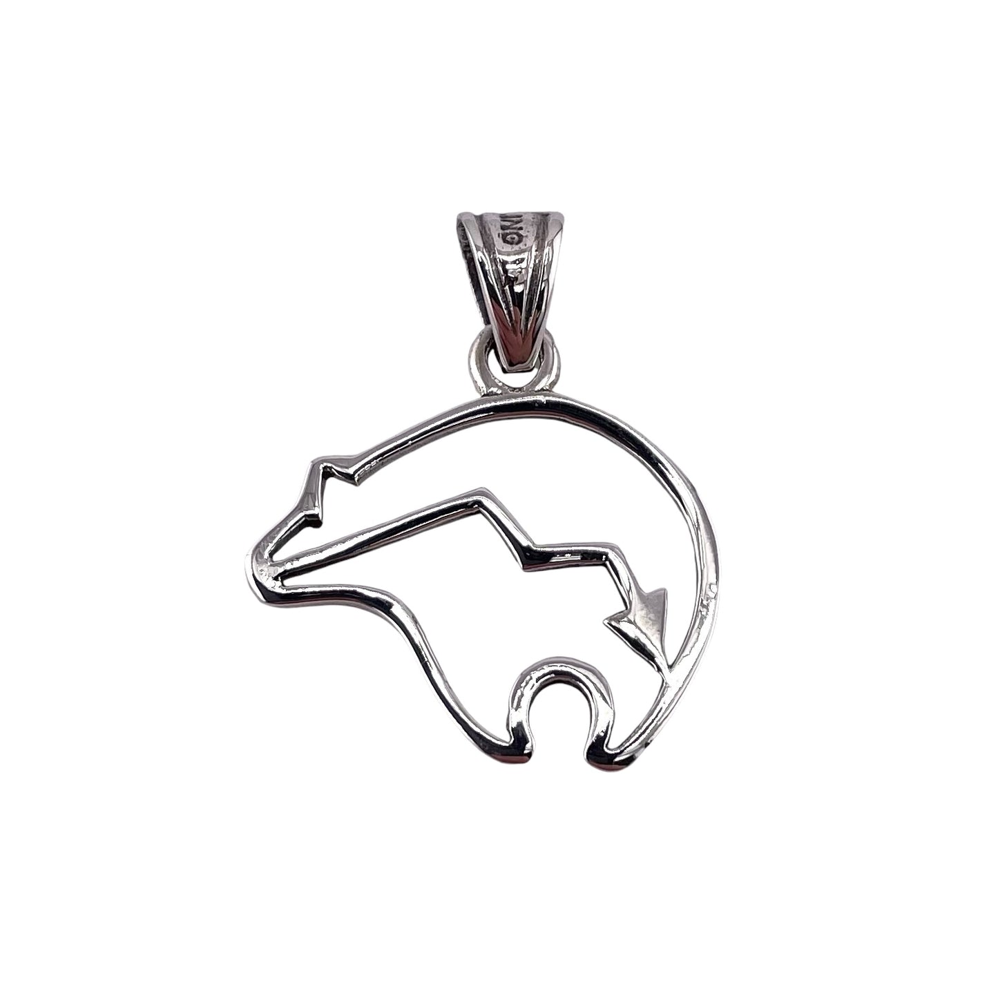 Southwestern Bear Pendant Sterling Silver