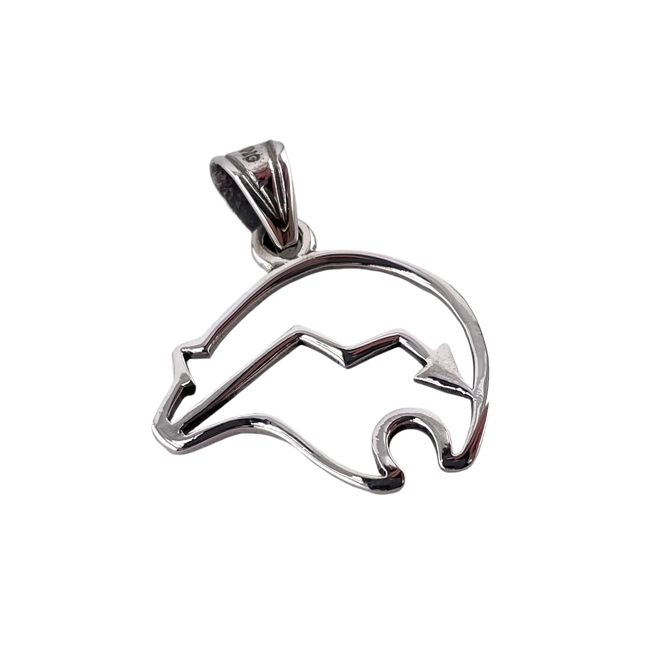 Southwestern Bear Pendant Sterling Silver