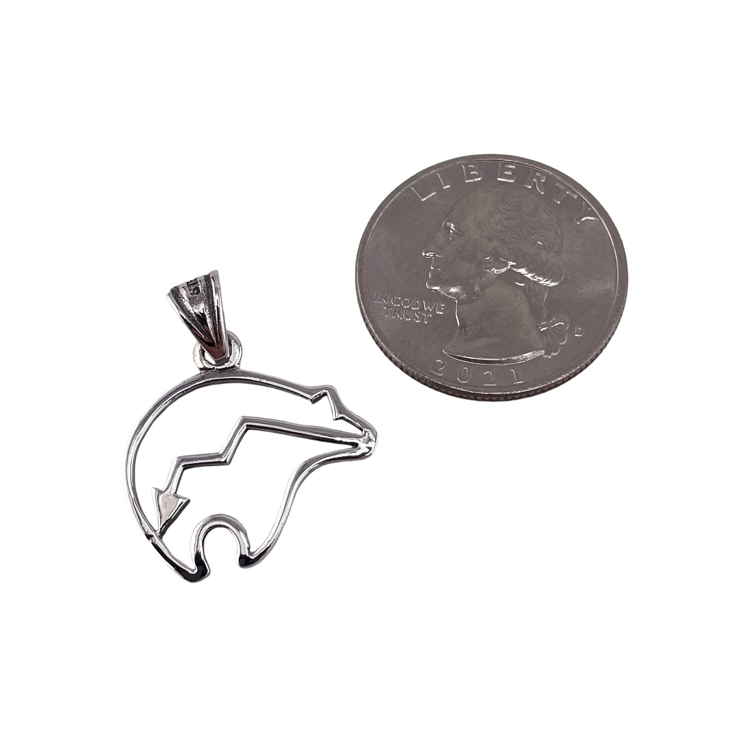 Southwestern Bear Pendant Sterling Silver