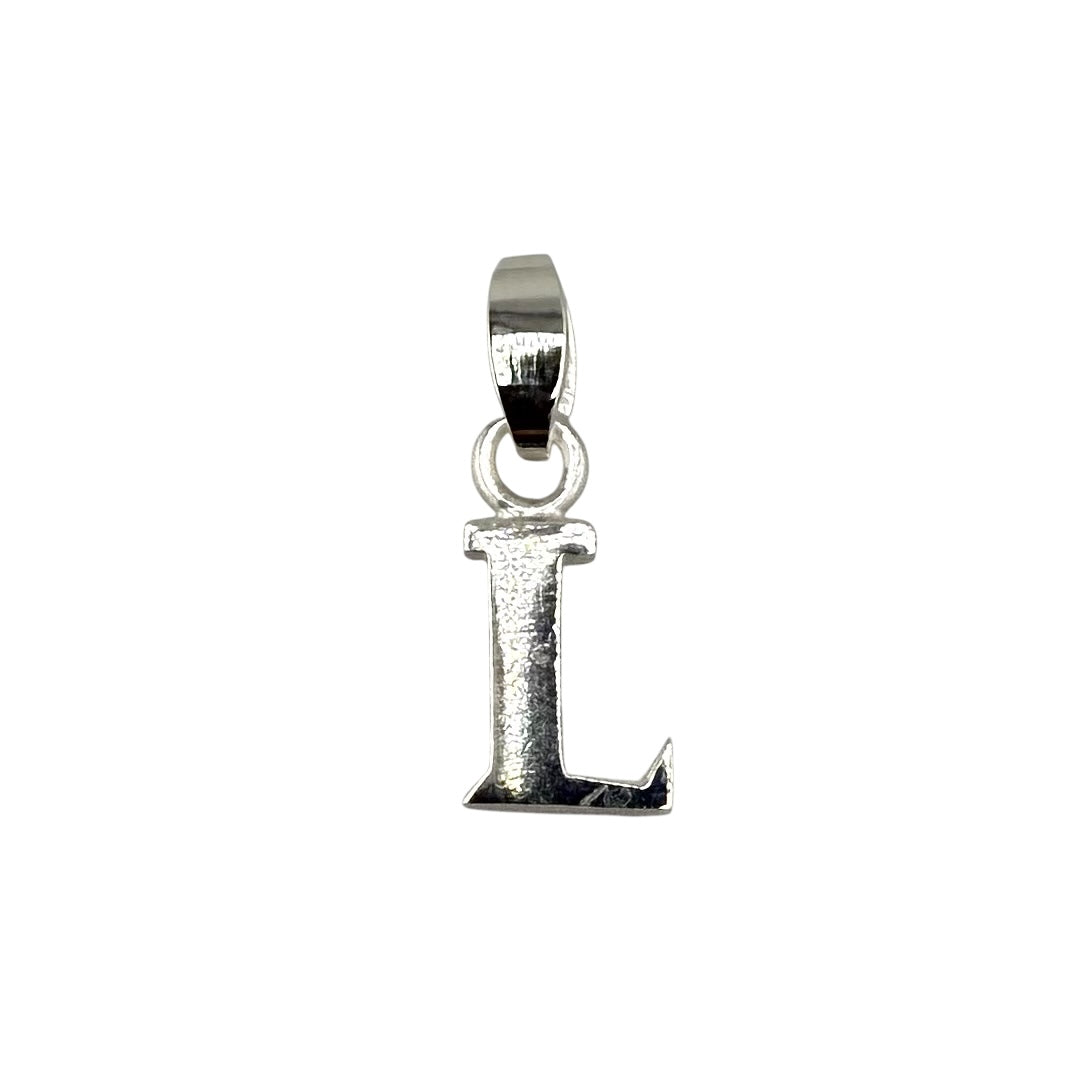 Initial Alphabet Pendant Sterling Silver