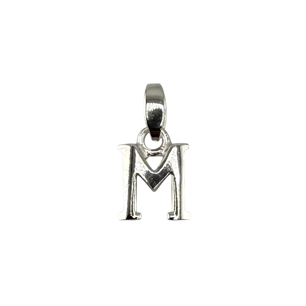 Initial Alphabet Pendant Sterling Silver