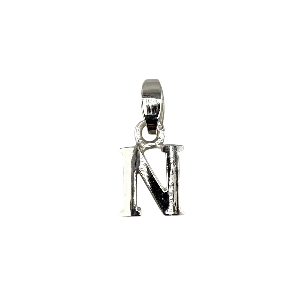 Initial Alphabet Pendant Sterling Silver