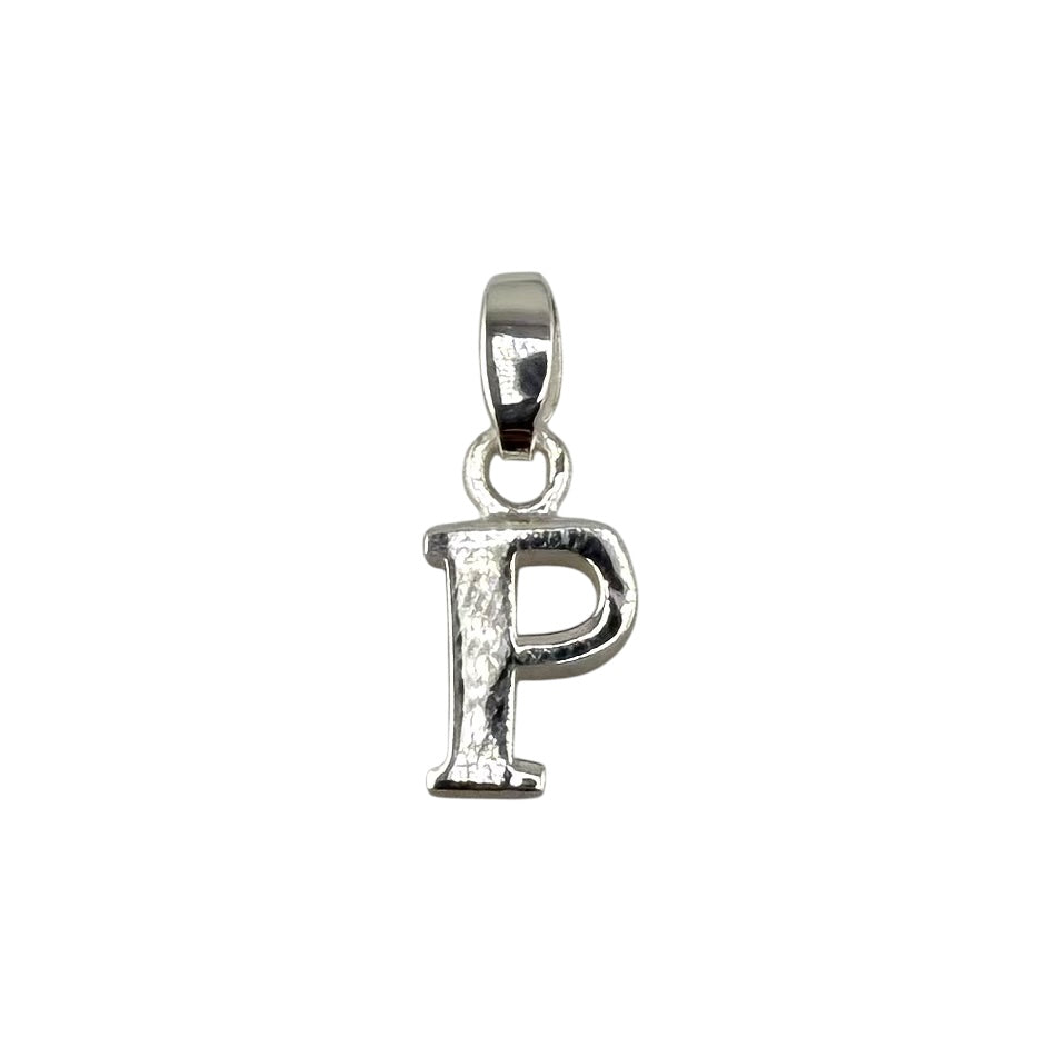 Initial Alphabet Pendant Sterling Silver