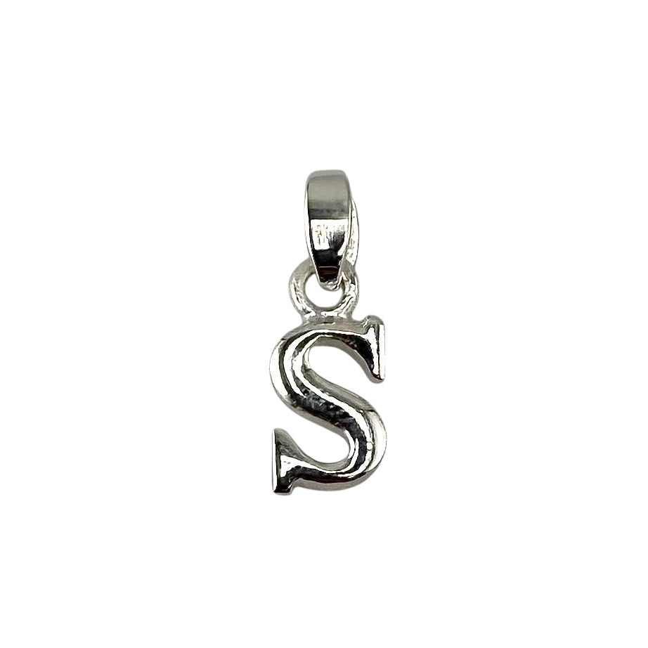 Initial Alphabet Pendant Sterling Silver