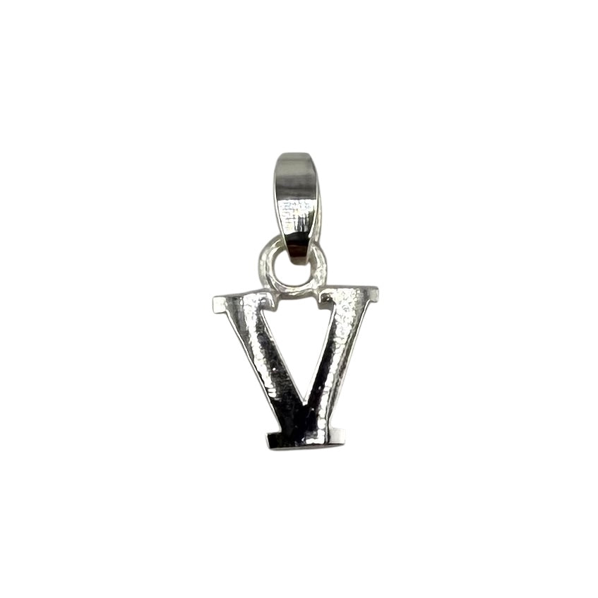 Initial Alphabet Pendant Sterling Silver