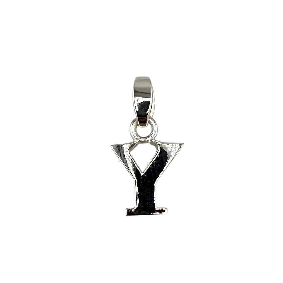 Initial Alphabet Pendant Sterling Silver