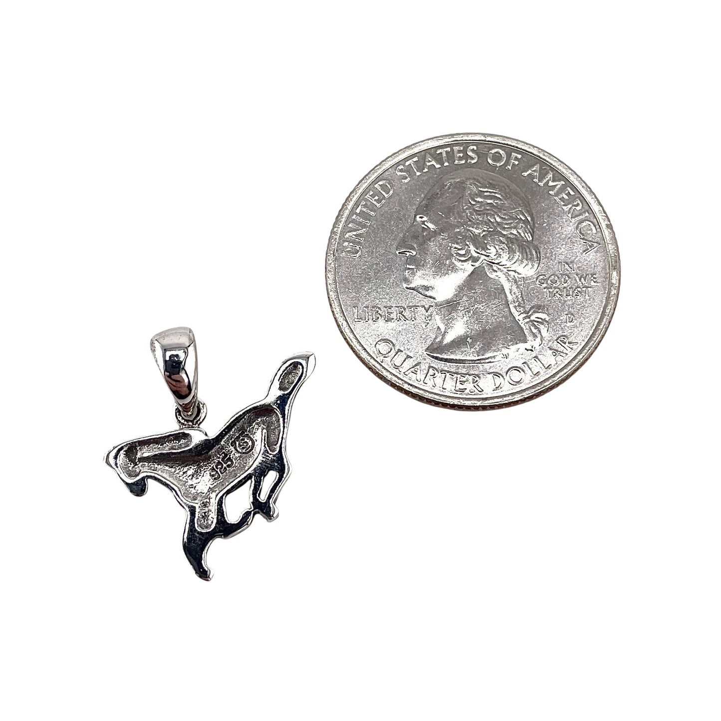 Galloping Horse Pendant Sterling Silver