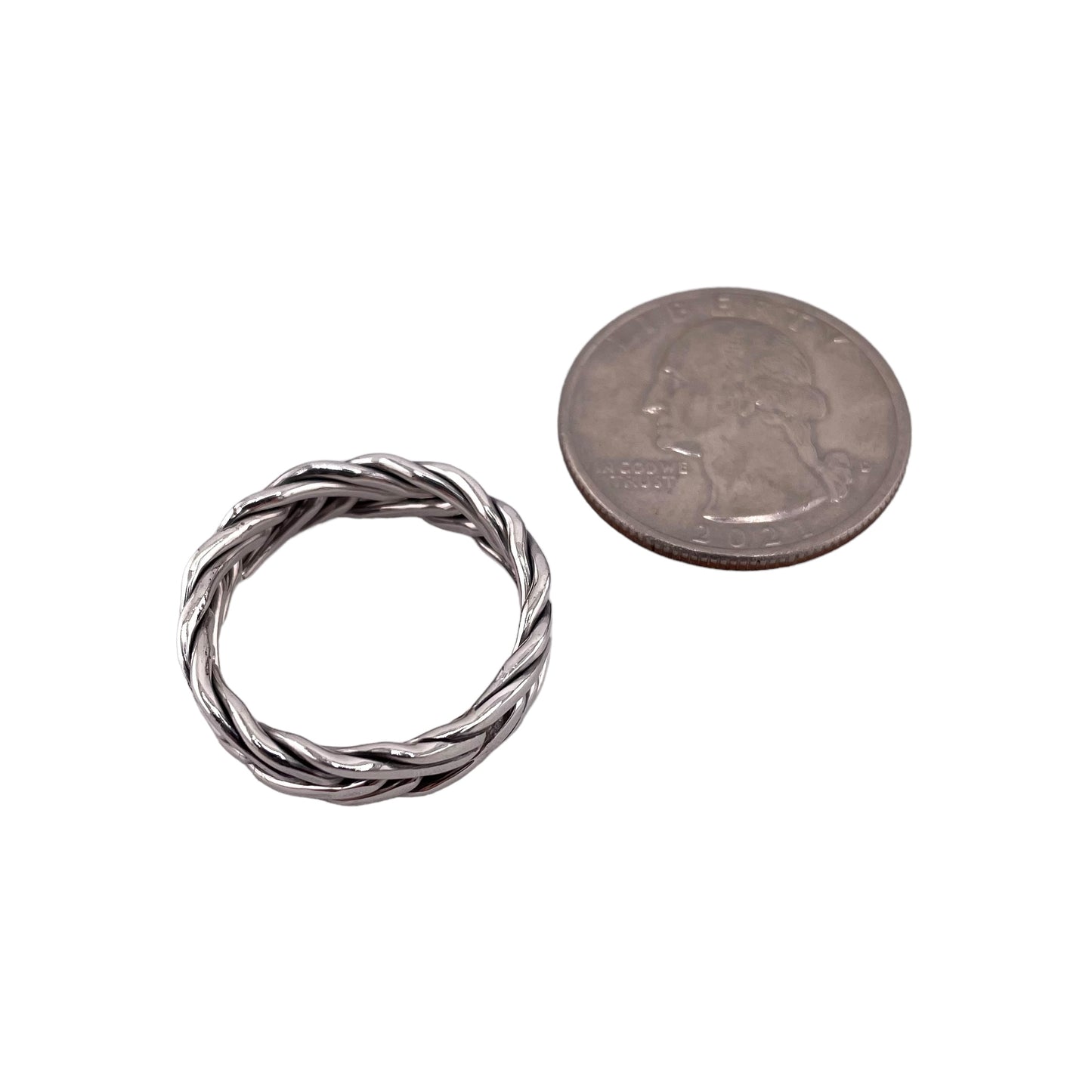 Braided 5mm Wheat Ring Sterling Silver