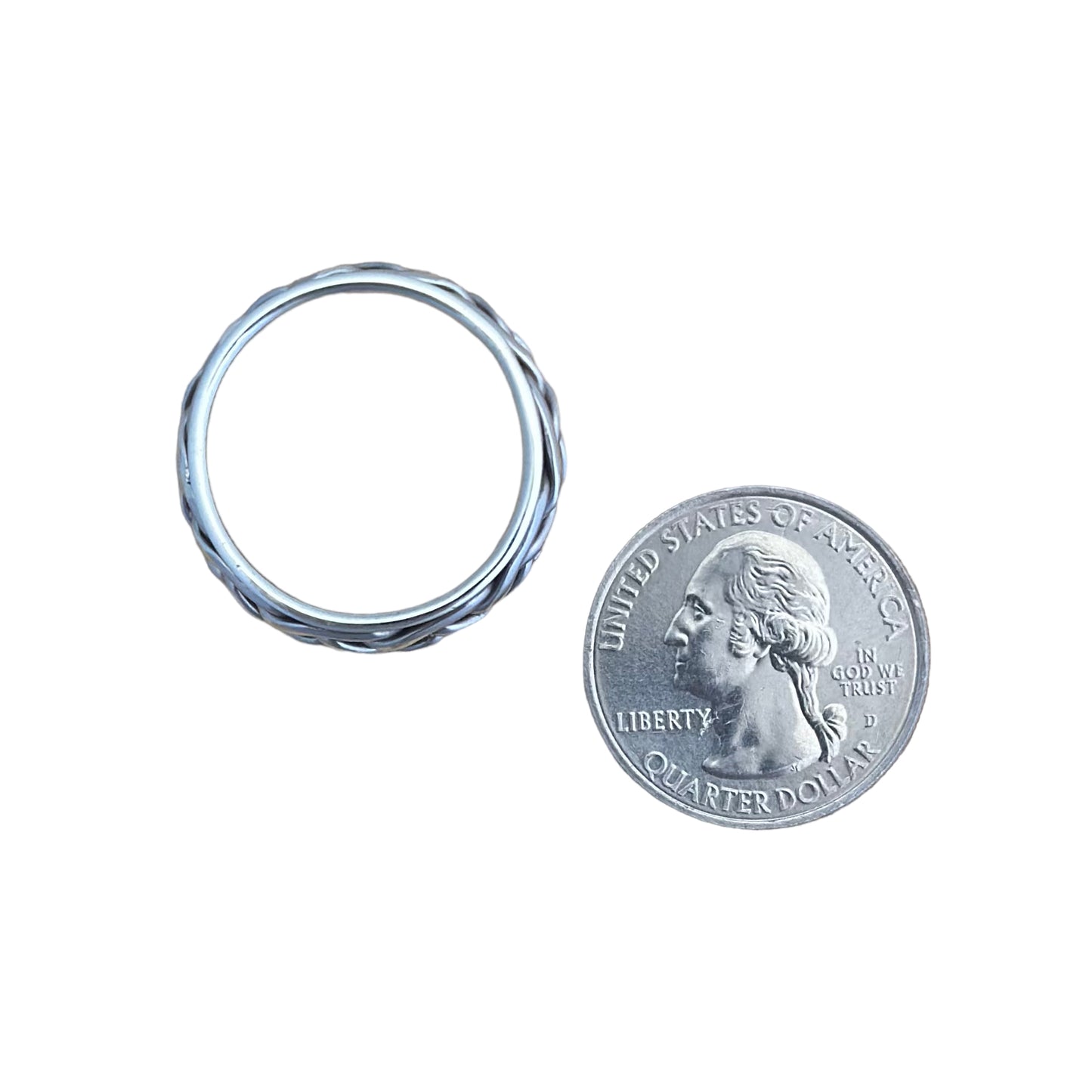 Braided Spinner Ring Sterling Silver